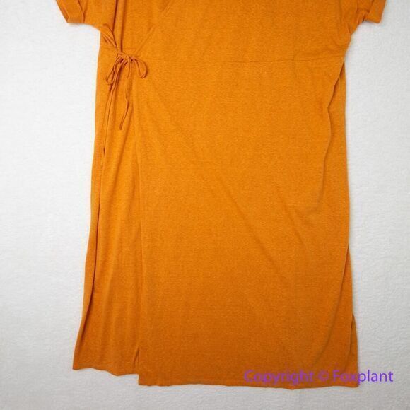 New! Eloquii orange‎ true wrap midi dress, plus size 28 - Picture 5 of 15